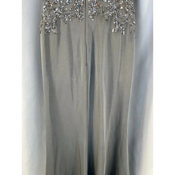 NWT MGNY Gray Silver Sequined Formal Gown $510 - Picture 10 of 15